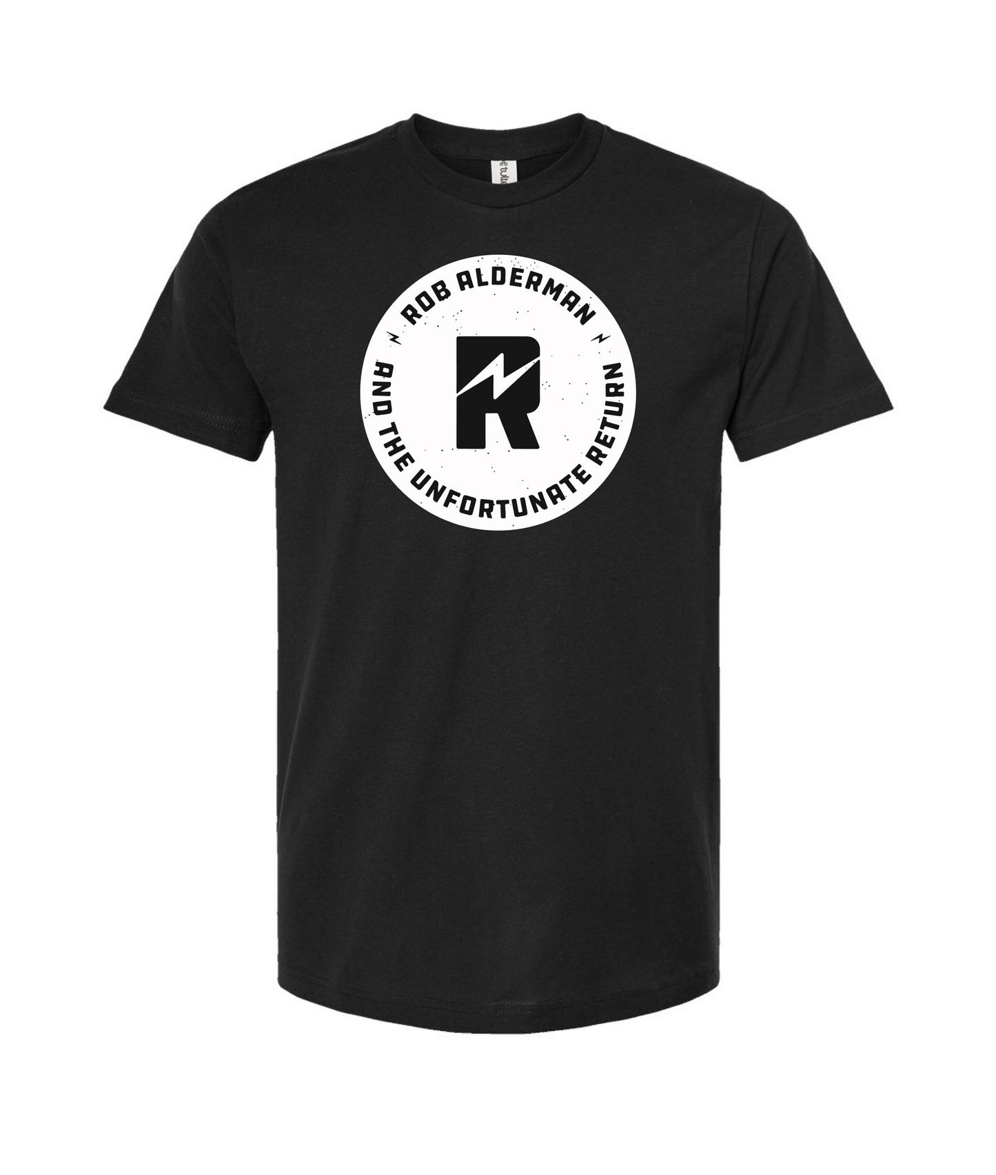 Unfortunate - White Logo - Black T-Shirt
