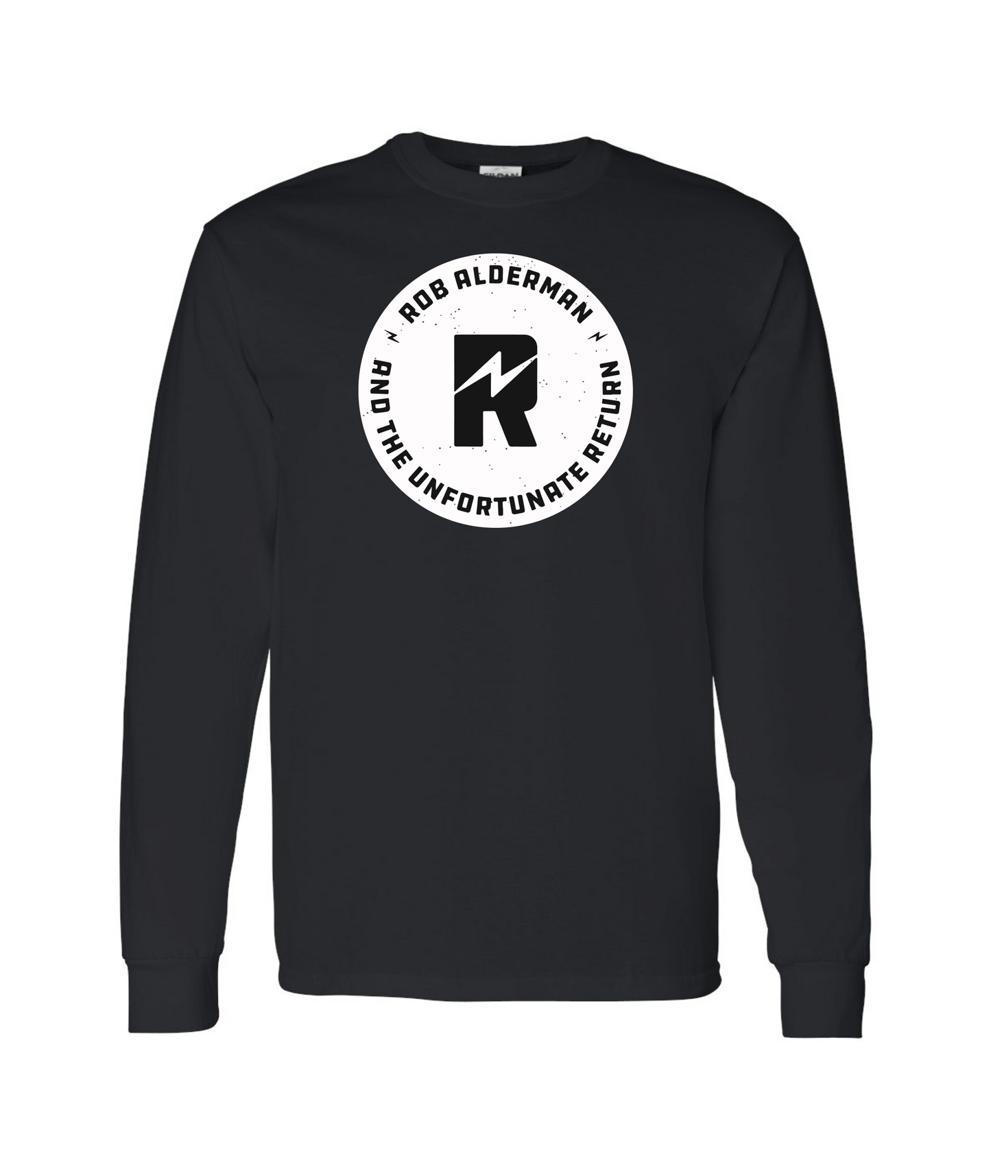 Unfortunate - White Logo - Black Long Sleeve T