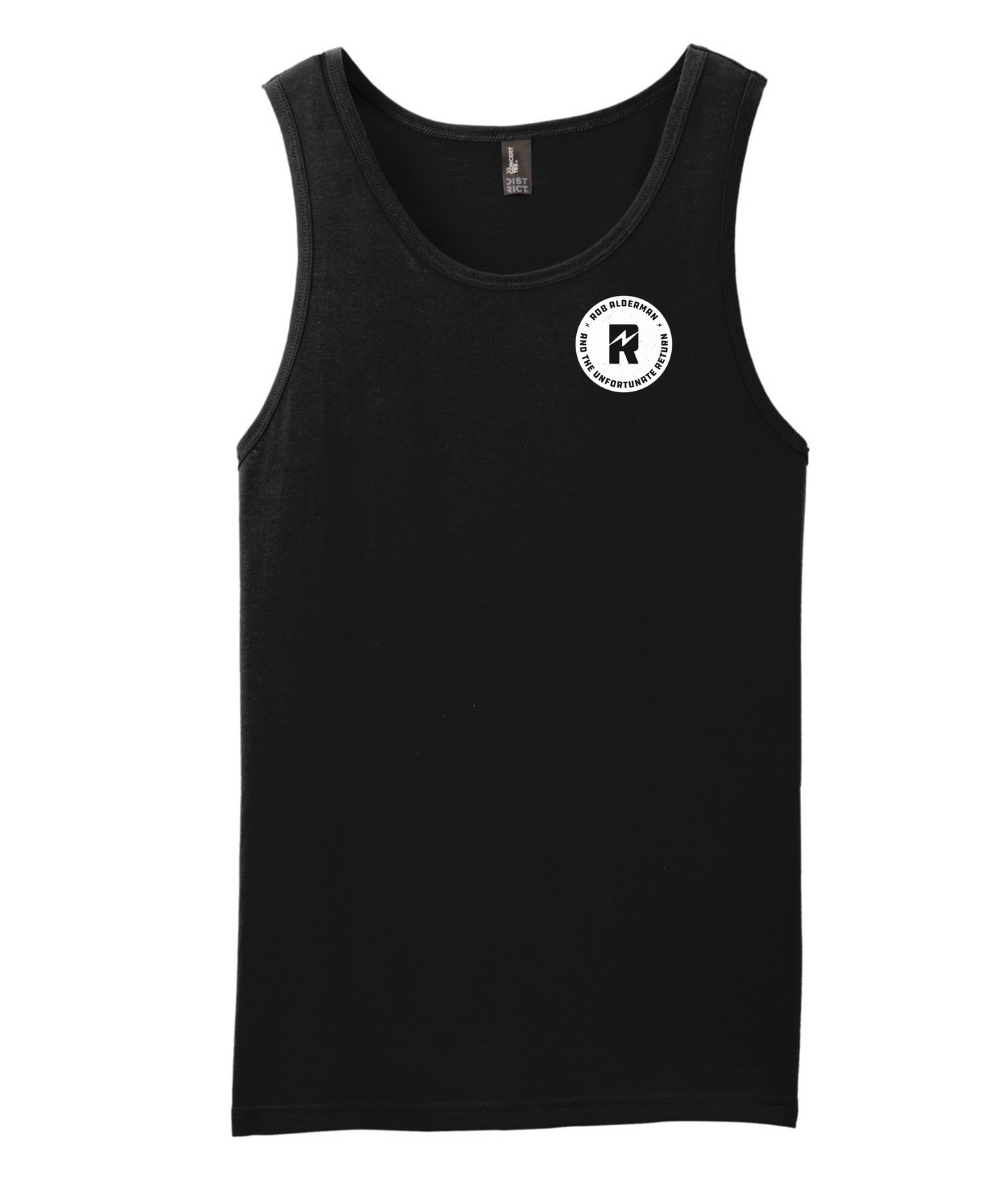 Unfortunate - White Logo - Black Tank Top