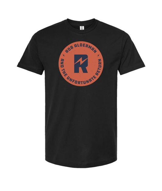 Unfortunate - Orange Logo - Black T-Shirt
