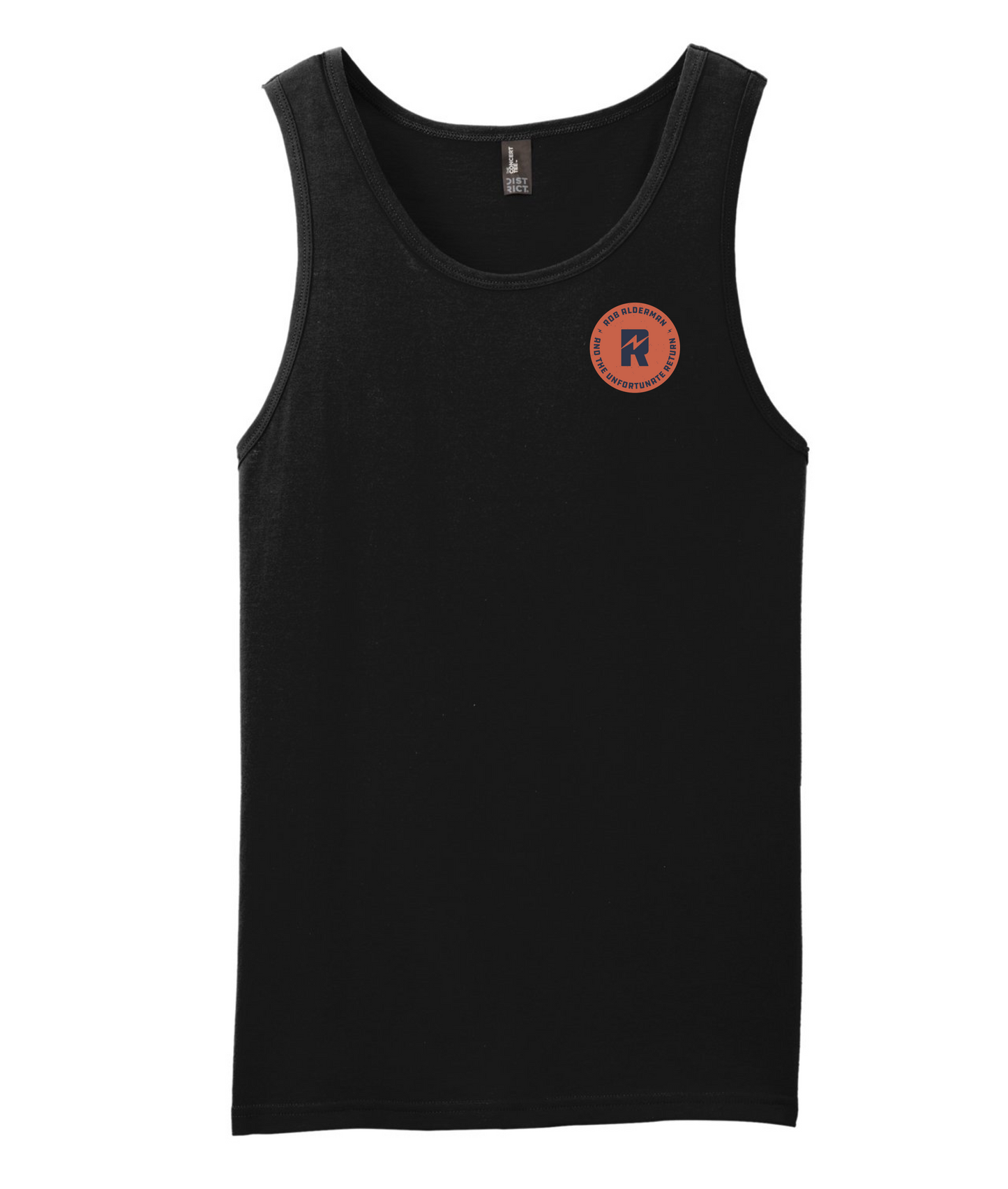 Unfortunate - Orange Logo - Black Tank Top