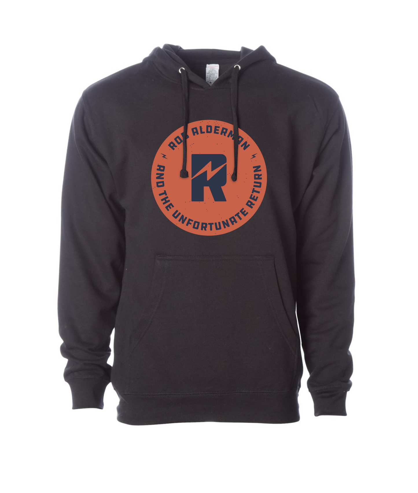Unfortunate - Orange Logo - Black Hoodie