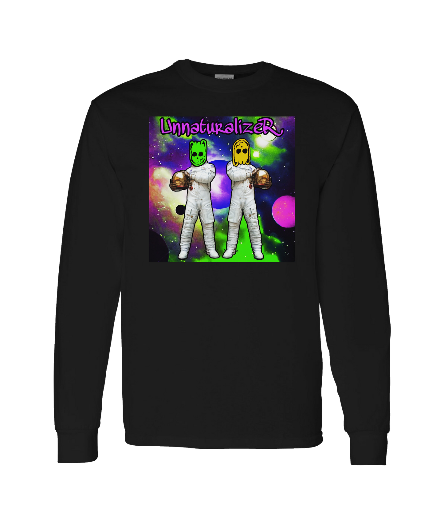 UnnaturalizeR - SPACE ALIENS - Black Long Sleeve T