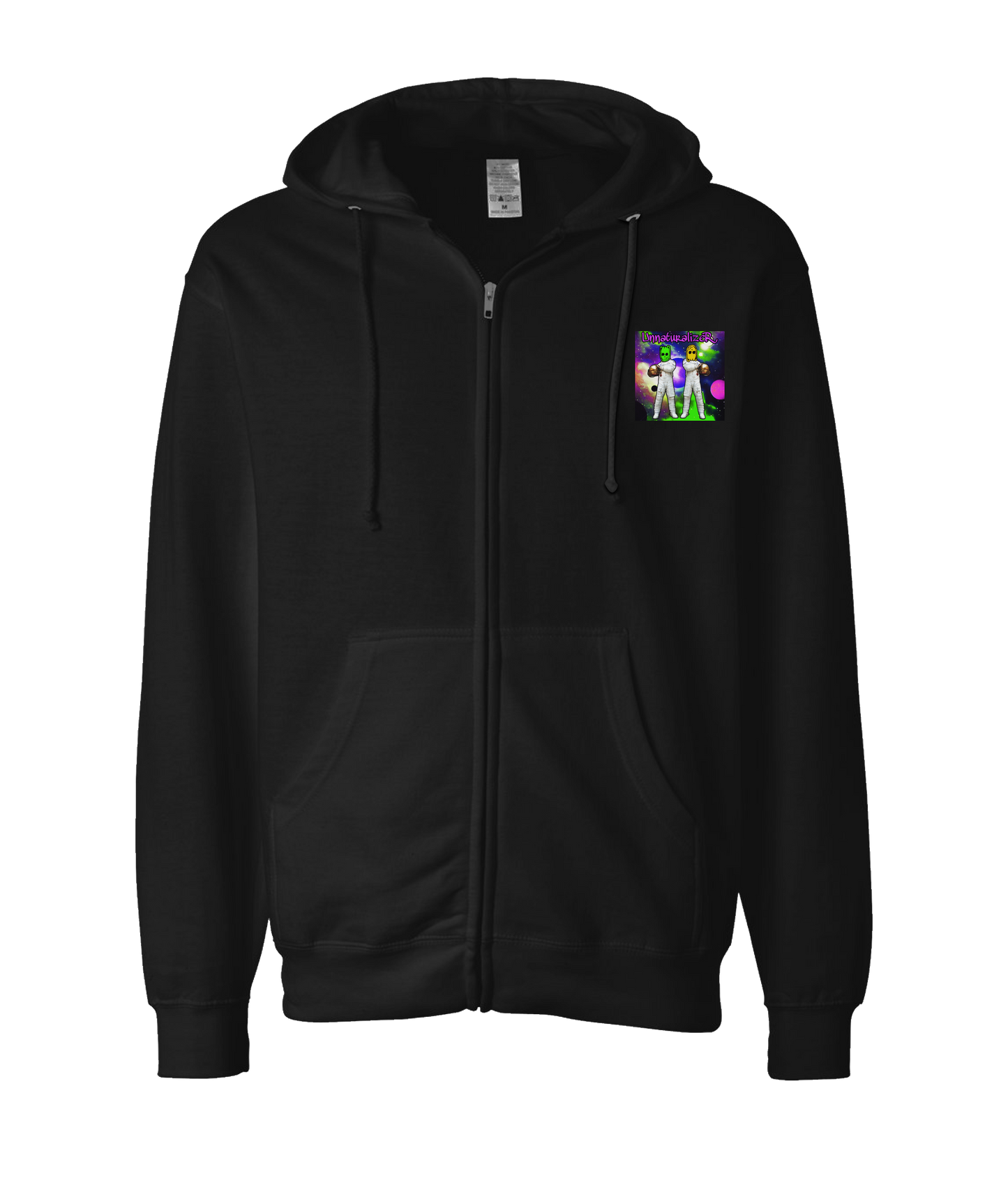UnnaturalizeR - SPACE ALIENS - Black Zip Up Hoodie