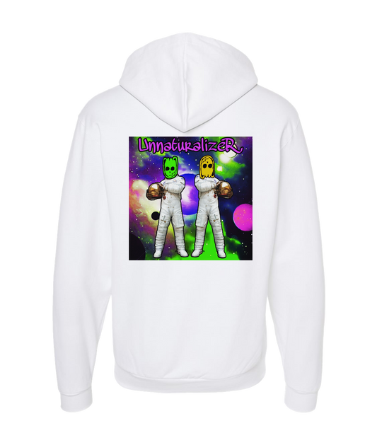 UnnaturalizeR - SPACE ALIENS - White Zip Up Hoodie