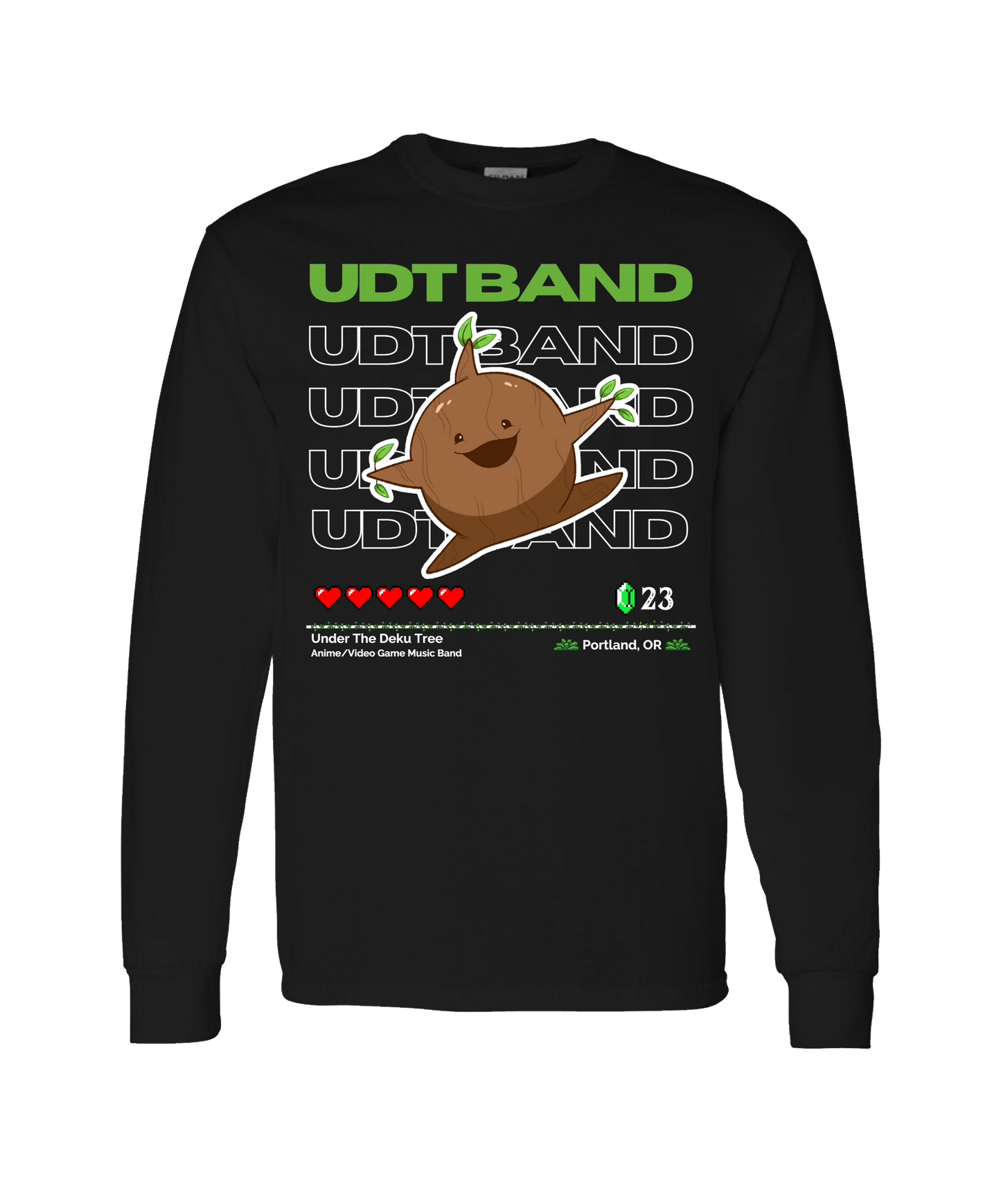 Under The Deku Tree - DESIGN 1 - Black Long Sleeve T