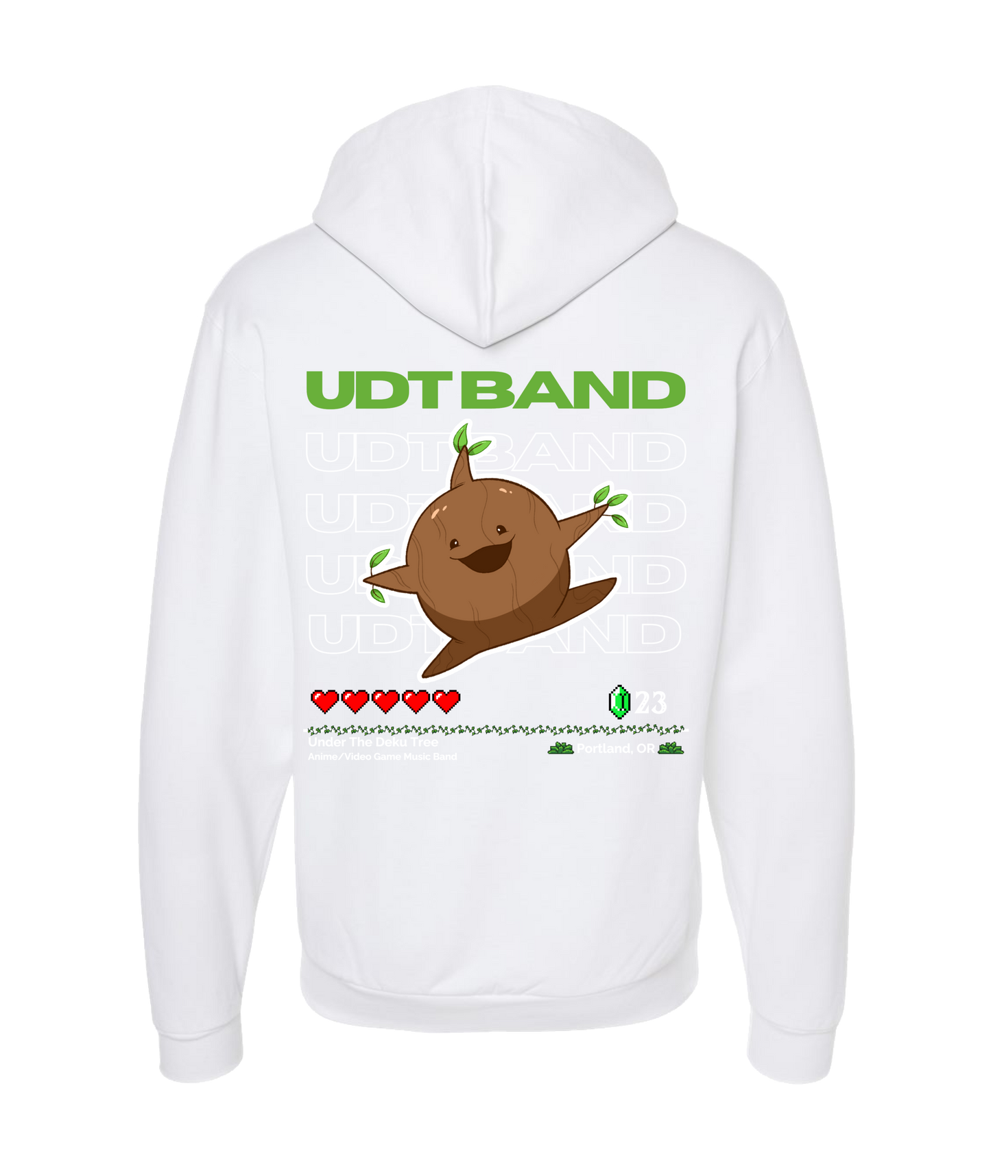 Under The Deku Tree - DESIGN 1 - White Zip Up Hoodie