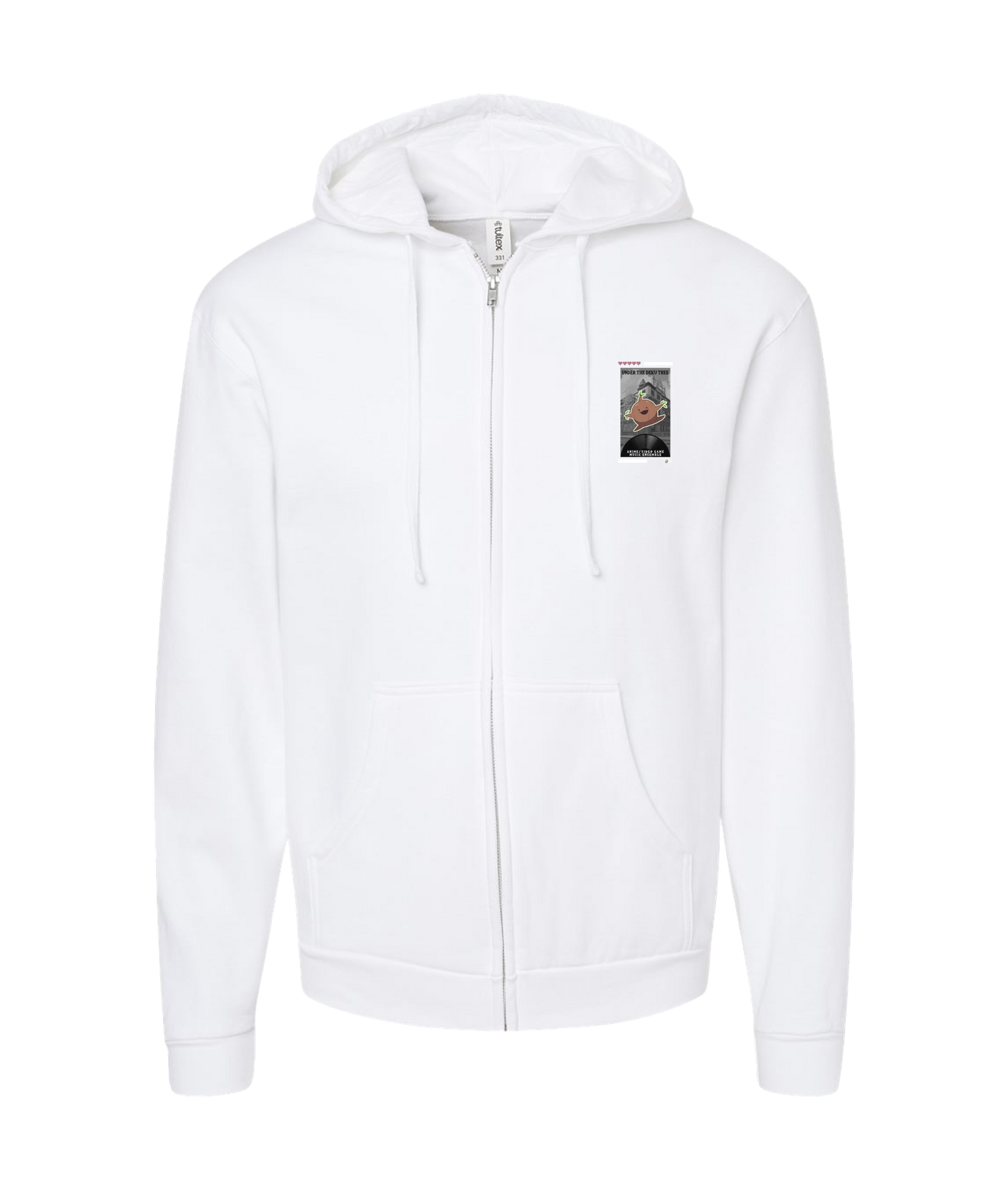 Under The Deku Tree - DESIGN 2 - White Zip Up Hoodie