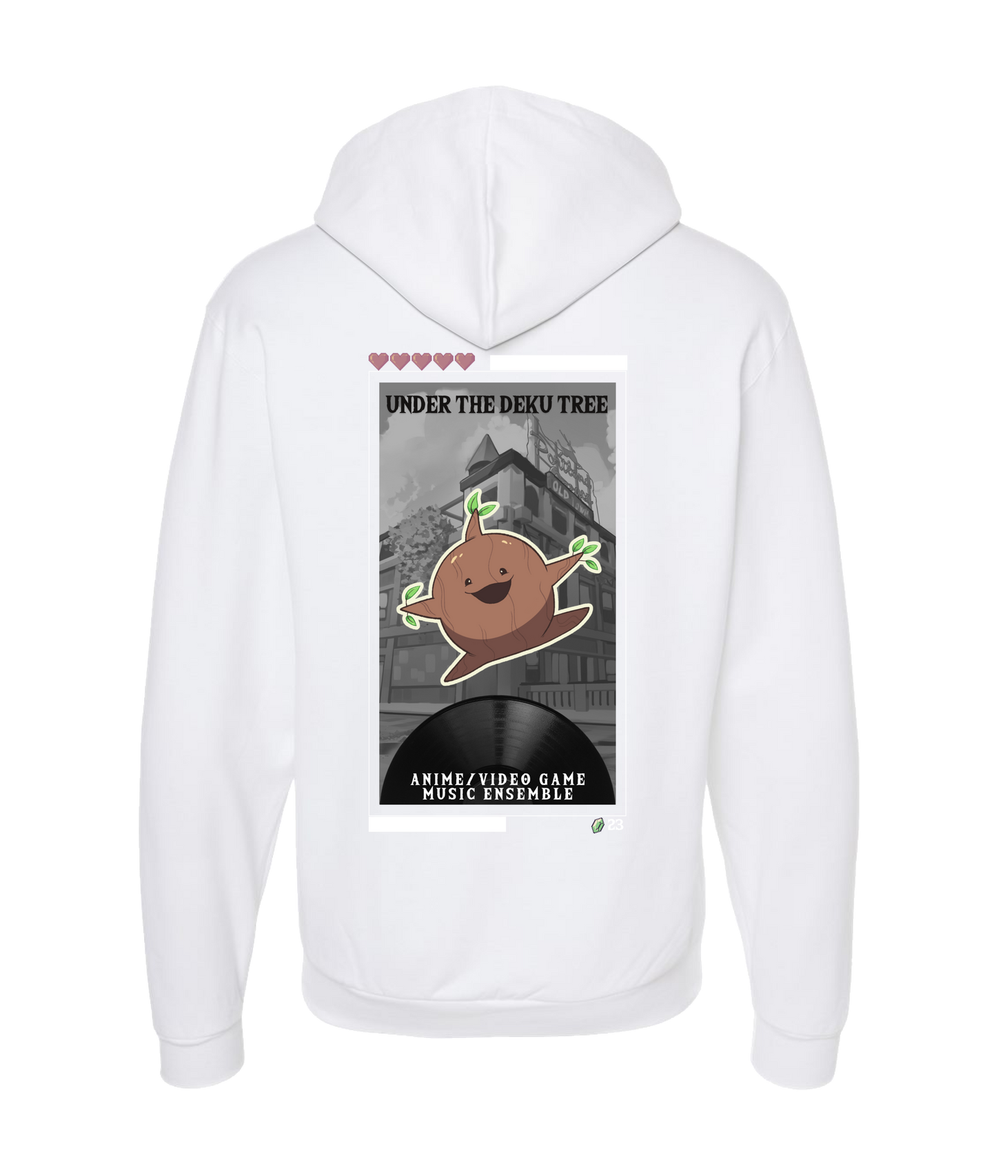 Under The Deku Tree - DESIGN 2 - White Zip Up Hoodie