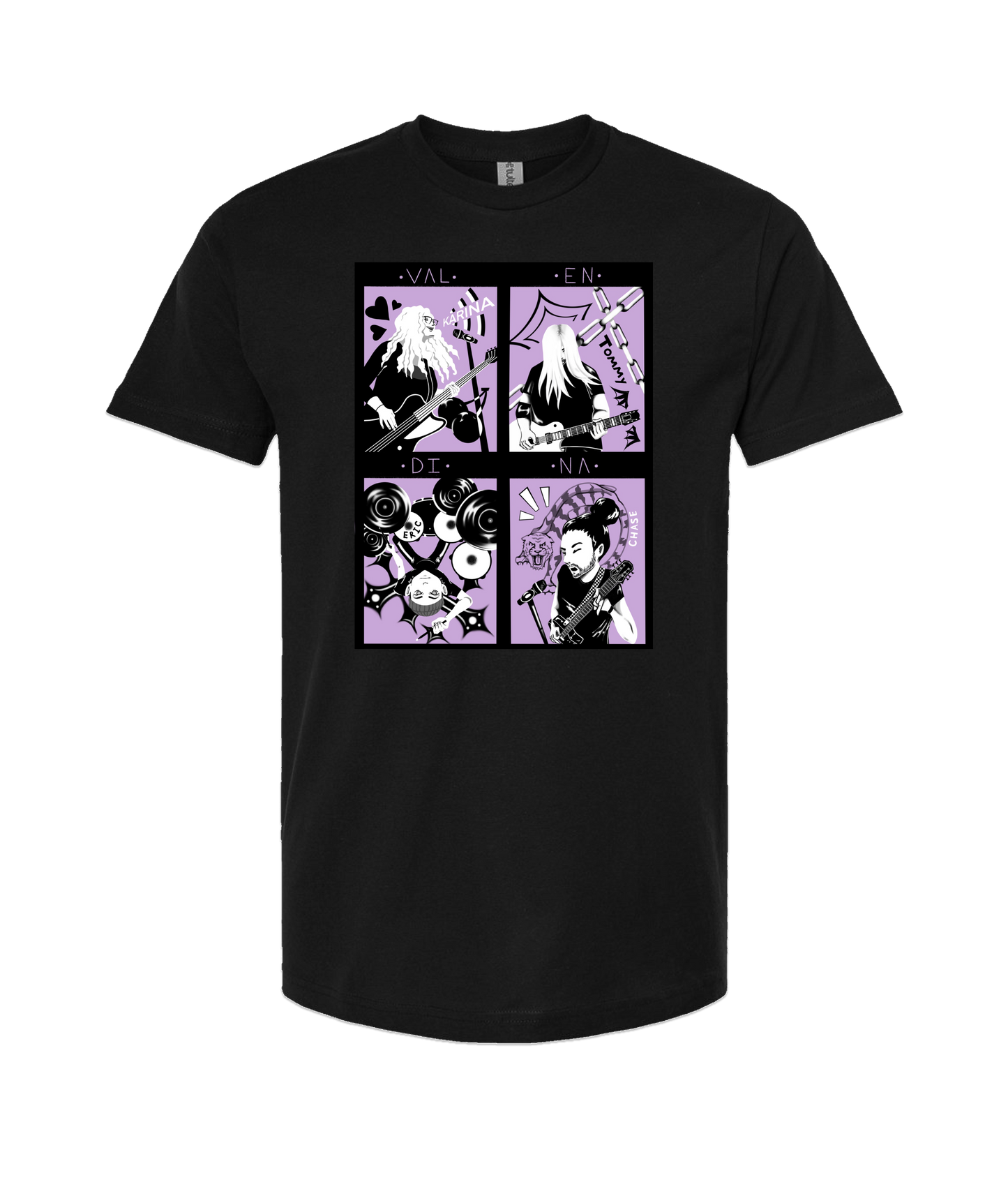 Valendina - THE BAND - Black T-Shirt