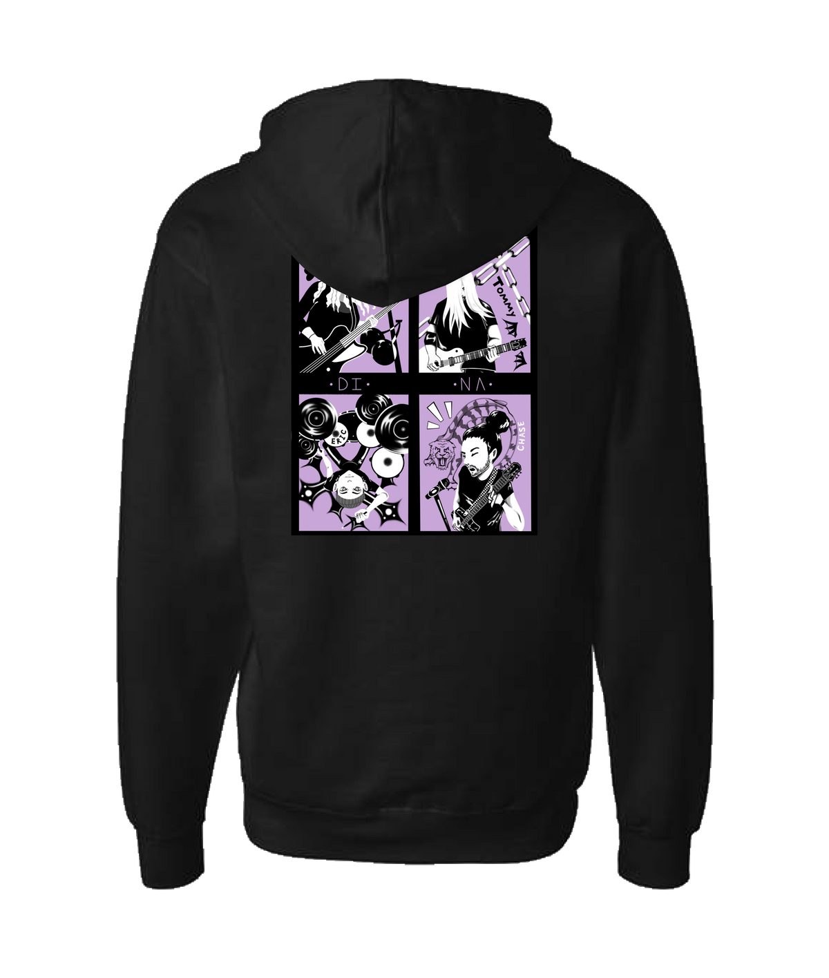 V-VALENTOP - THE BAND - Black Zip Up Hoodie