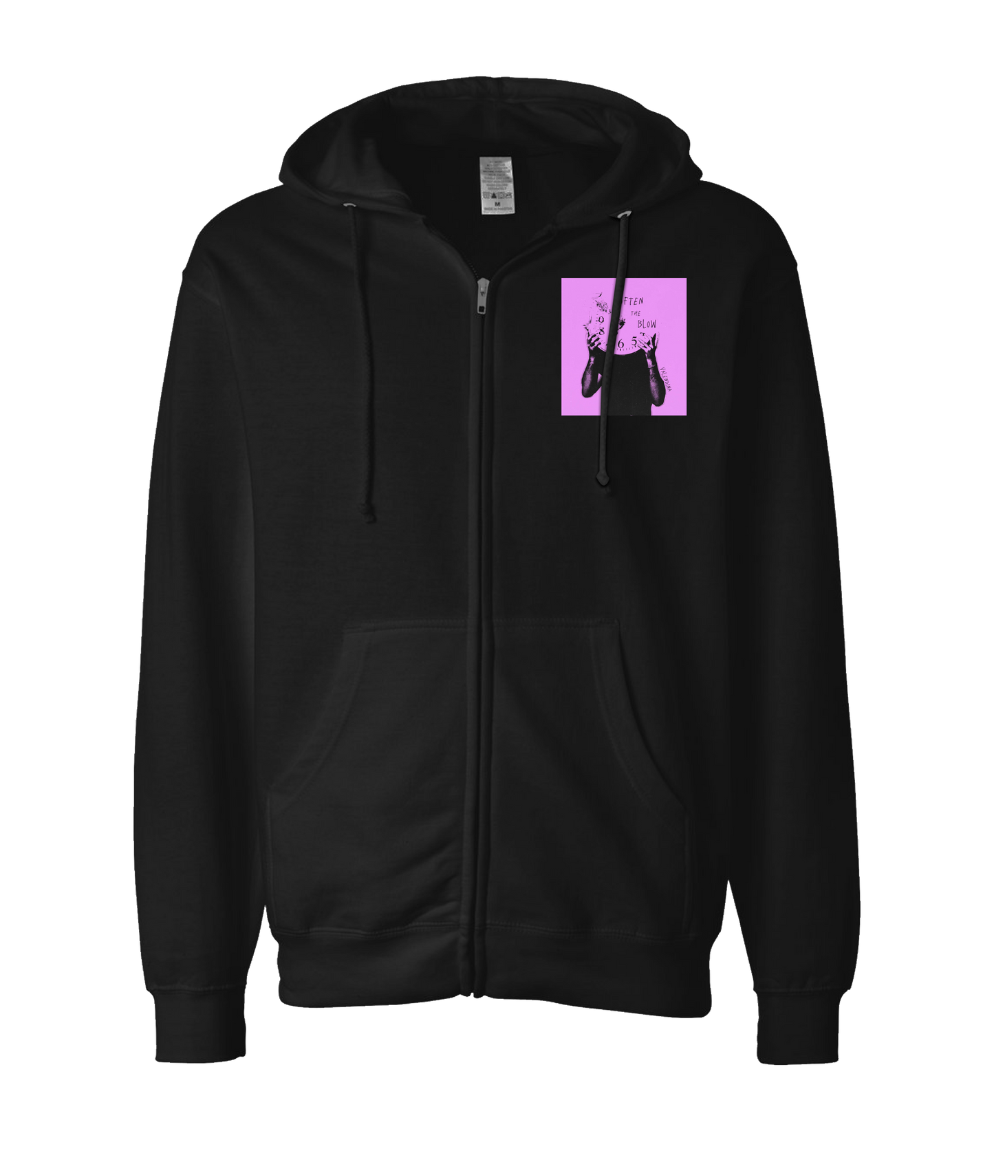 Valendina - SOFTEN THE BLOW - Black Zip Up Hoodie