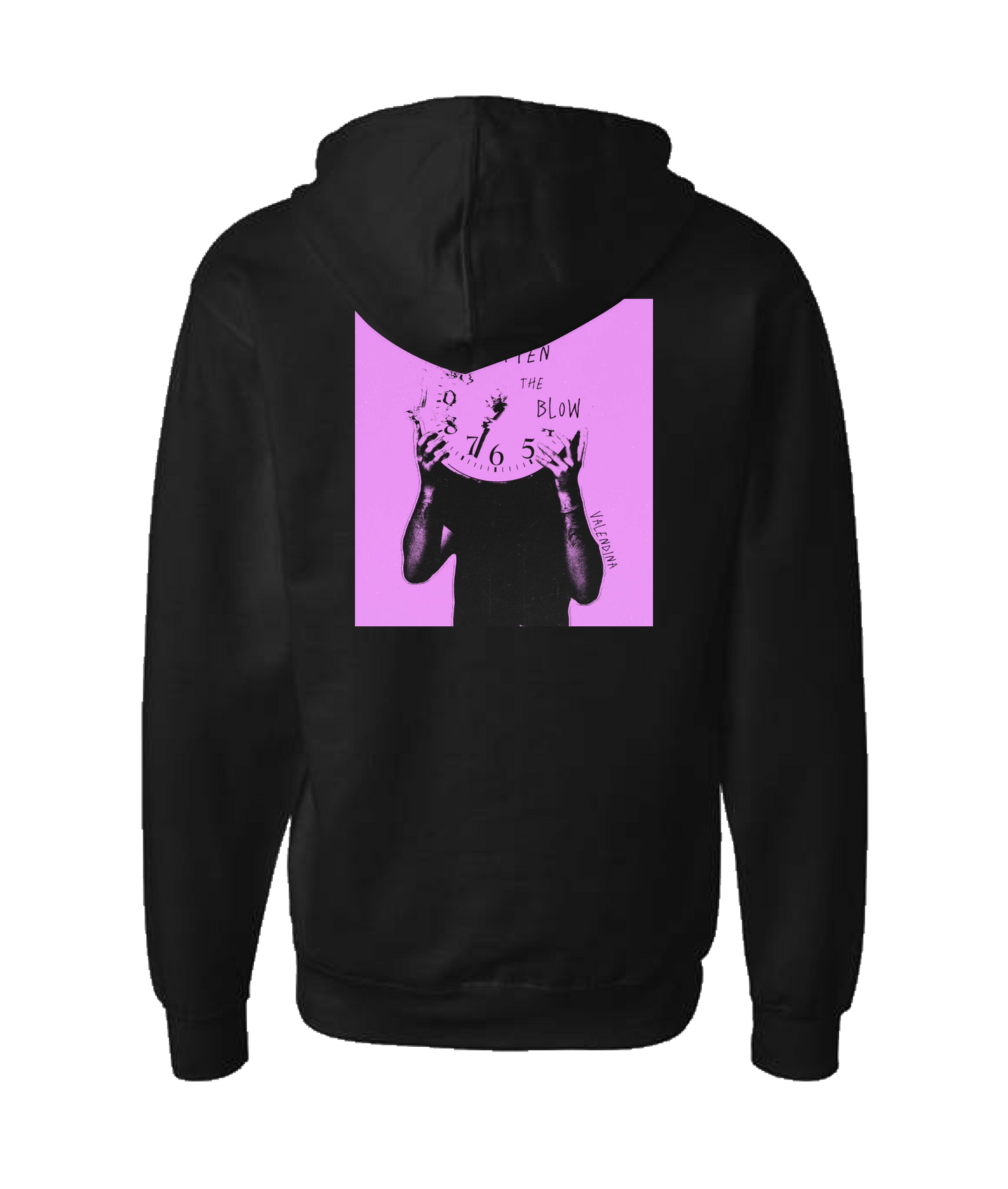Valendina - SOFTEN THE BLOW - Black Zip Up Hoodie