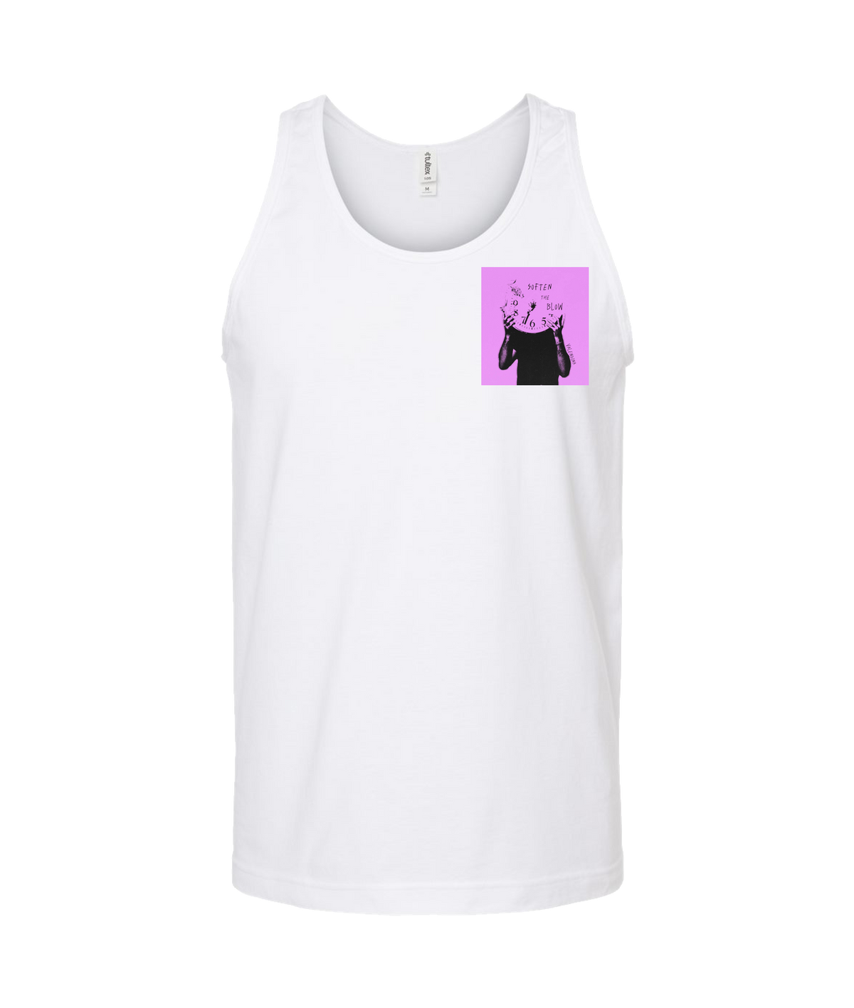 V-VALENTOP - SOFTEN THE BLOW - White Tank Top