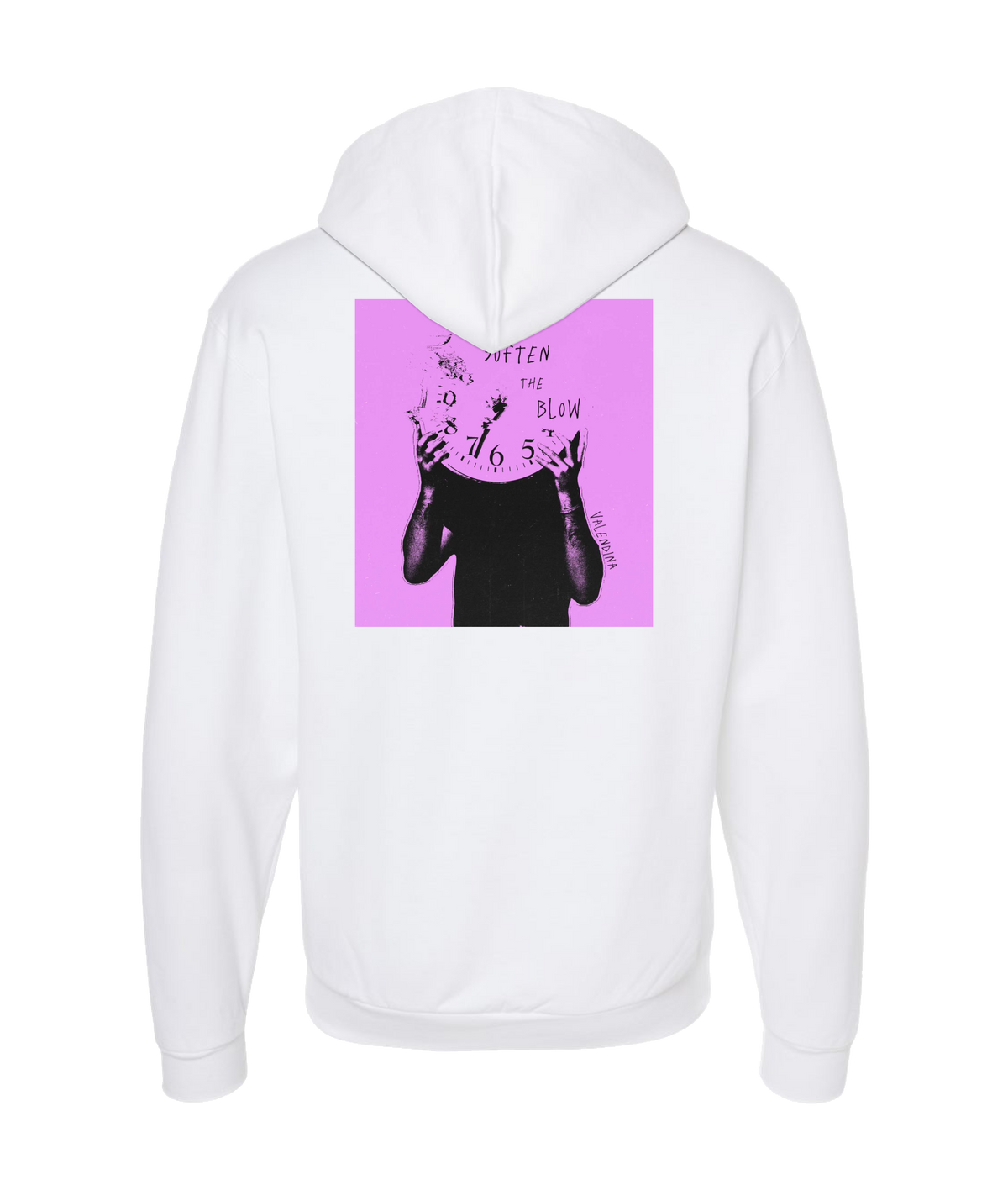 V-VALENTOP - SOFTEN THE BLOW - White Zip Up Hoodie