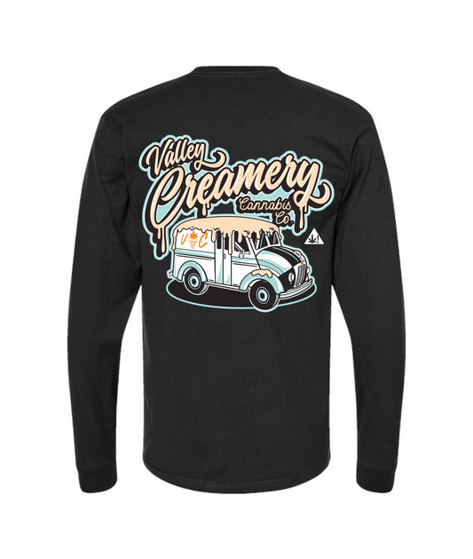 V-VCCCTOP - CREAMERY TRUCK - BLUE - Black Long Sleeve T