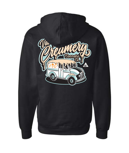 V-VCCCTOP - CREAMERY TRUCK - BLUE - Black Zip Up Hoodie
