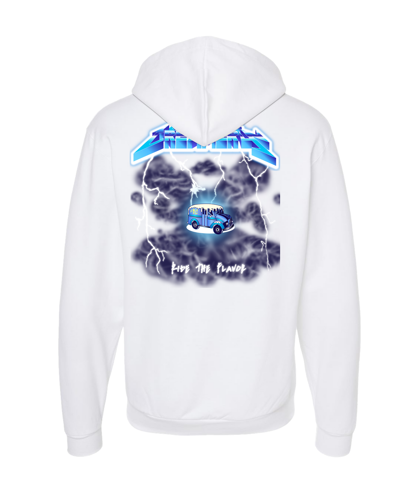 Valley Creamery Cannabis Co. - Enter Milkman - White Zip Up Hoodie