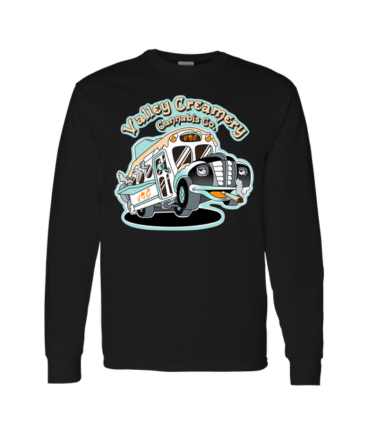 Valley Creamery Cannabis Co. - Smoked Out Bus - Black Long Sleeve T