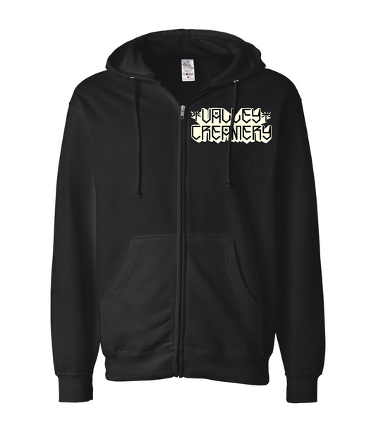 Valley Creamery Cannabis Co. - Fire In Fire Out Capsule - Black Zip Up Hoodie