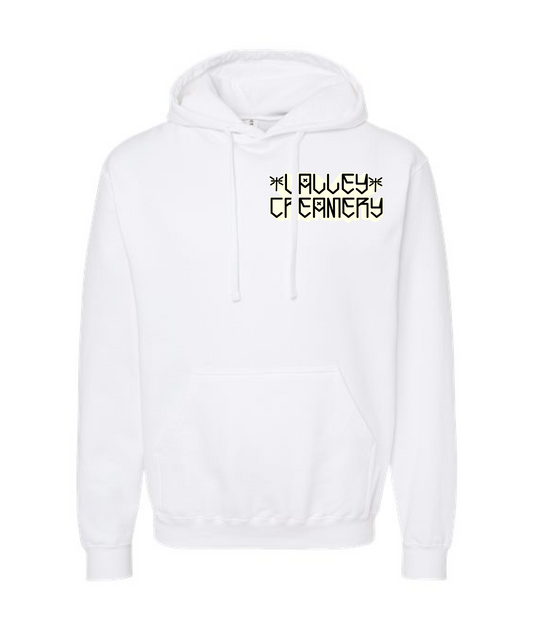 Valley Creamery Cannabis Co. - Fire In Fire Out Capsule - White Hoodie