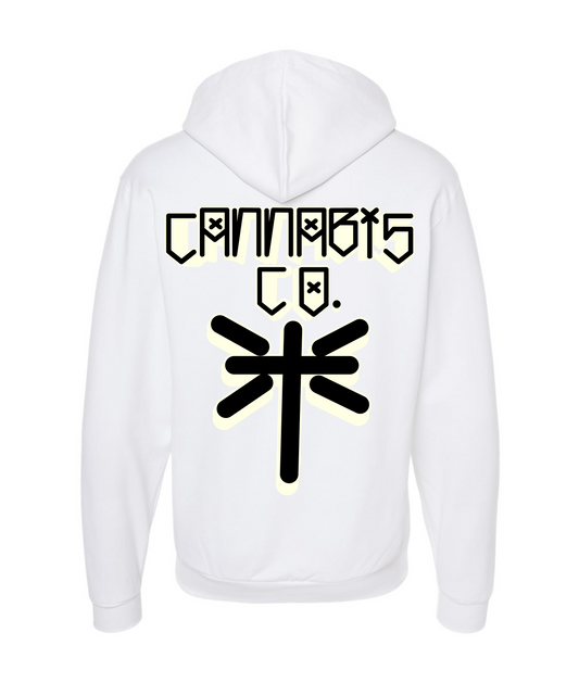 Valley Creamery Cannabis Co. - Fire In Fire Out Capsule - White Zip Up Hoodie