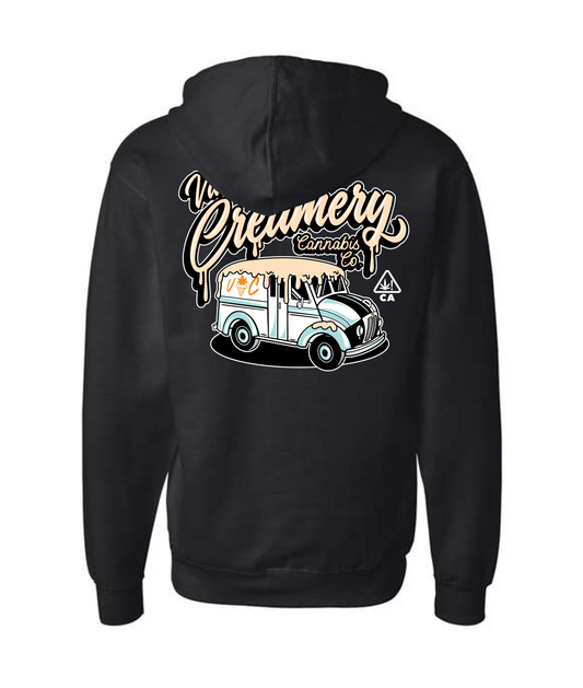 V-VCCCTOP - CREAMERY TRUCK - Black Zip Up Hoodie
