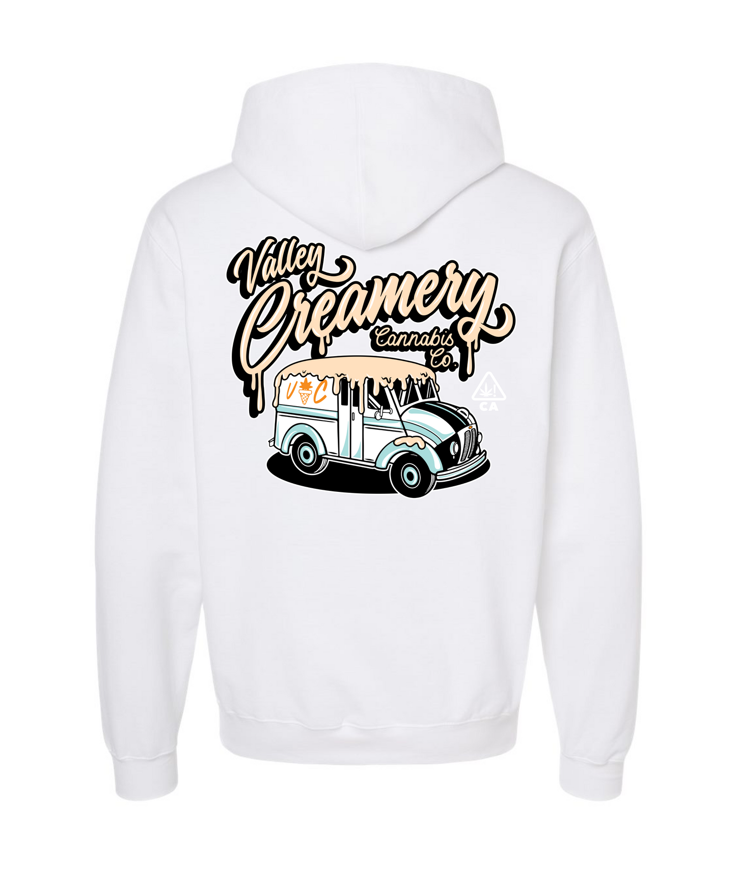 Valley Creamery Cannabis Co. - CREAMERY TRUCK - White Hoodie
