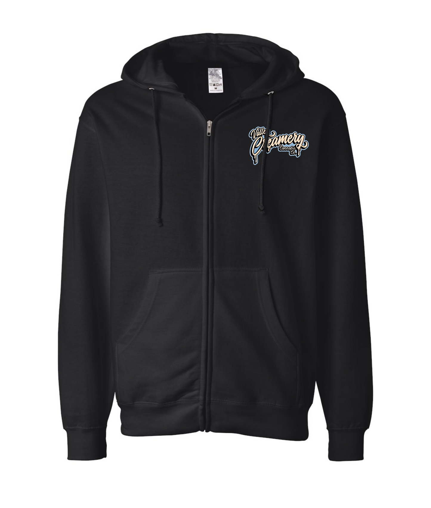 Valley Creamery Cannabis Co. - OL’ Dirty Badder - Black Zip Up Hoodie