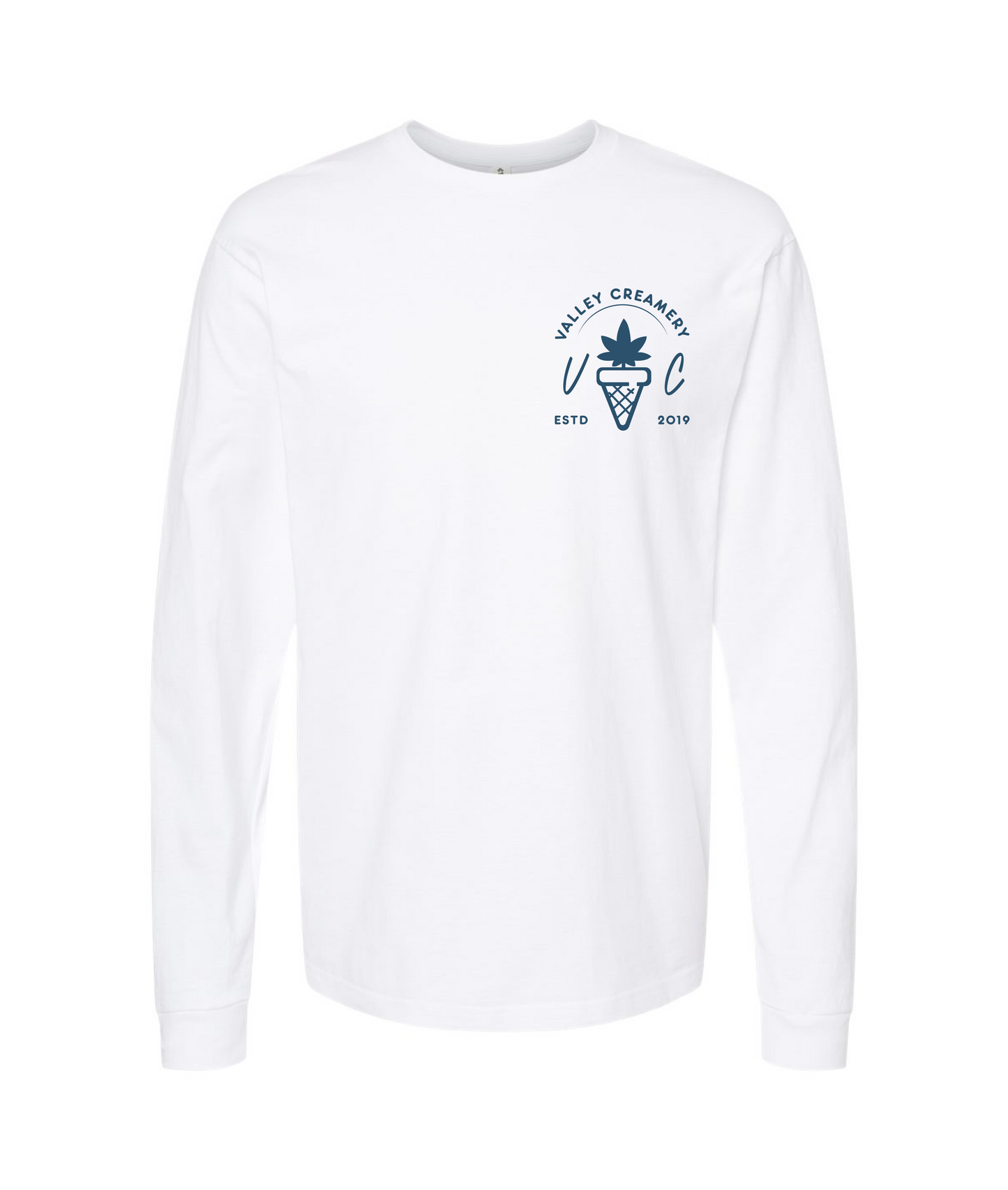 Valley Creamery Cannabis Co. - OL’ Dirty Badder - White Long Sleeve T