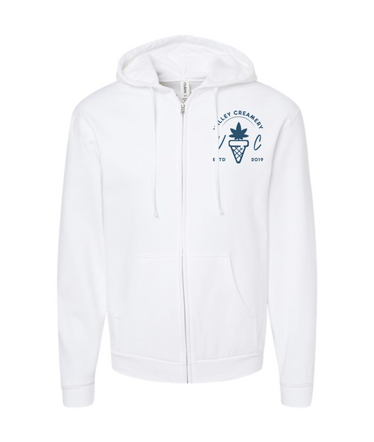 V-VCCCTOP - OL’ Dirty Badder - White Zip Up Hoodie