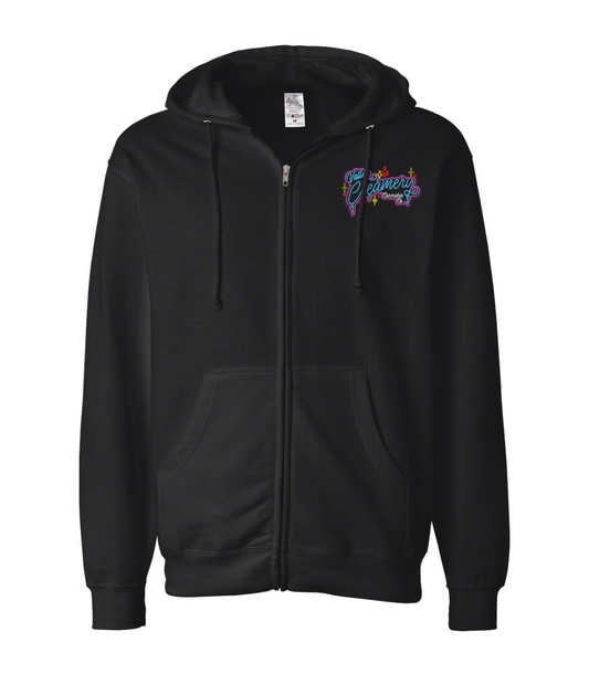 V-VCCCTOP - Circus Milk - Black Zip Up Hoodie