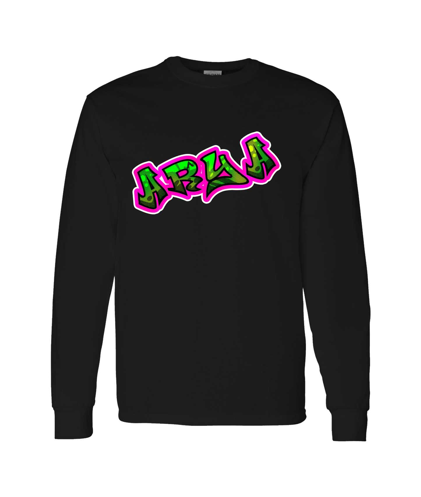 We Are Arya - Spray Paint - Black Long Sleeve T