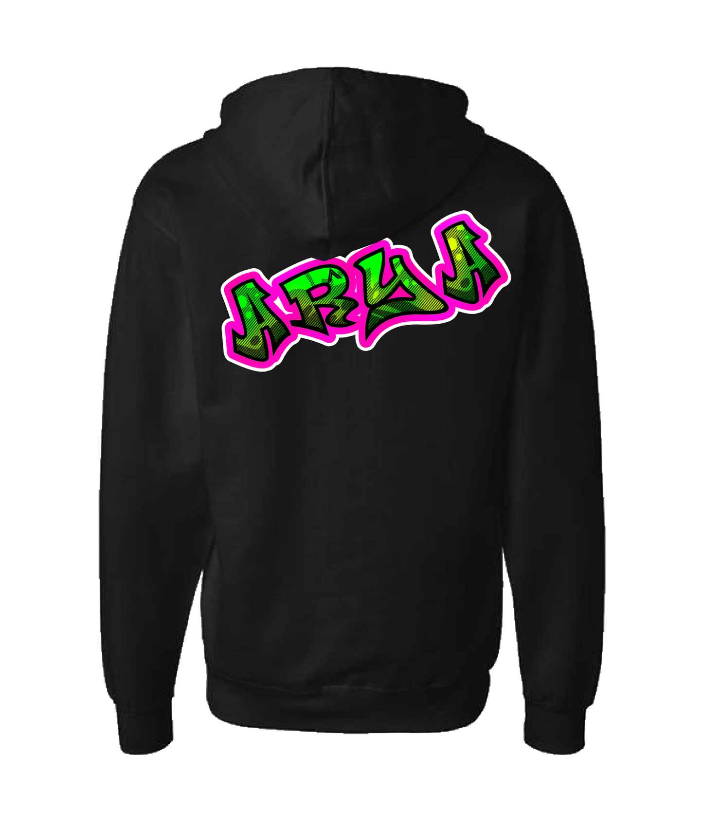 We Are Arya - Spray Paint - Black Zip Up Hoodie