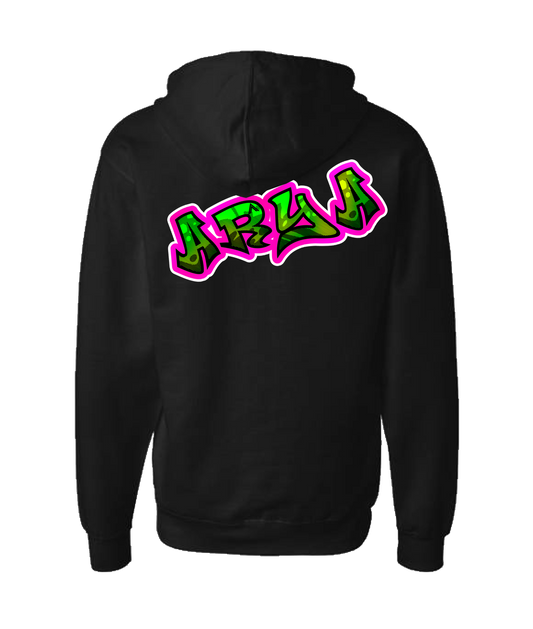 We Are Arya - Spray Paint - Black Zip Up Hoodie