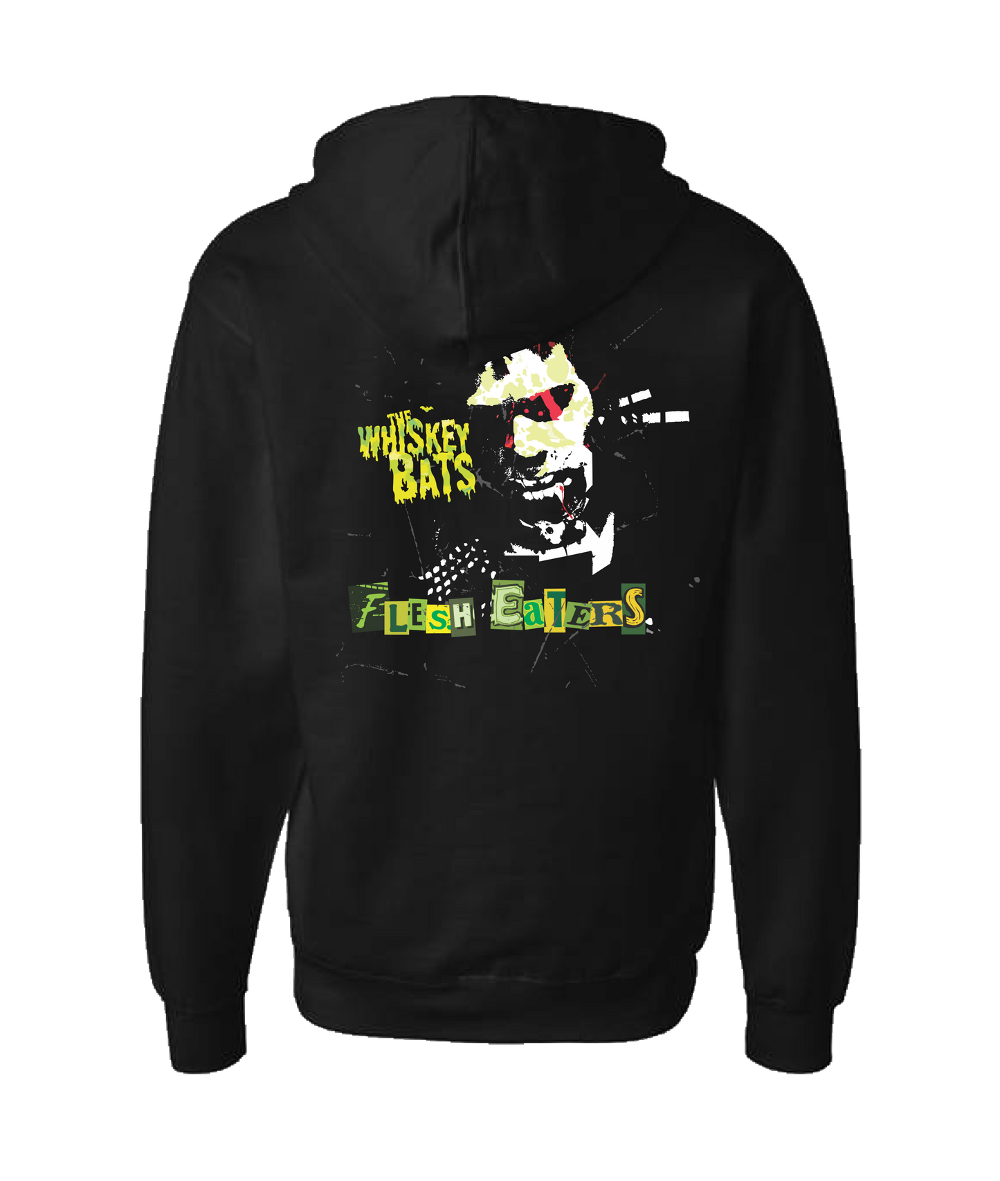 The Whiskey Bats - Flesh Eaters EP - Black Zip Up Hoodie