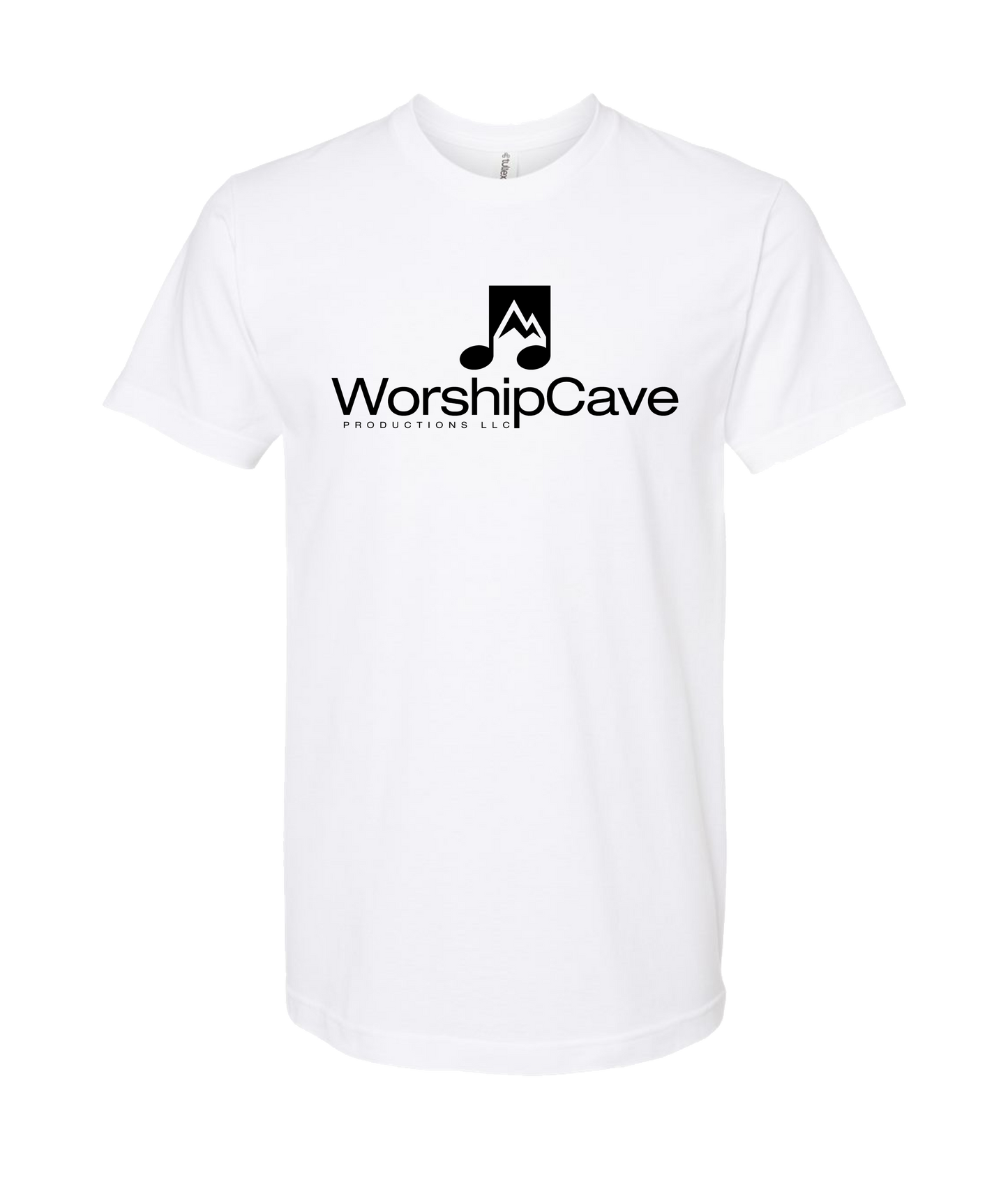 WorshipCave Productions LLC - Black Logo - White T-Shirt