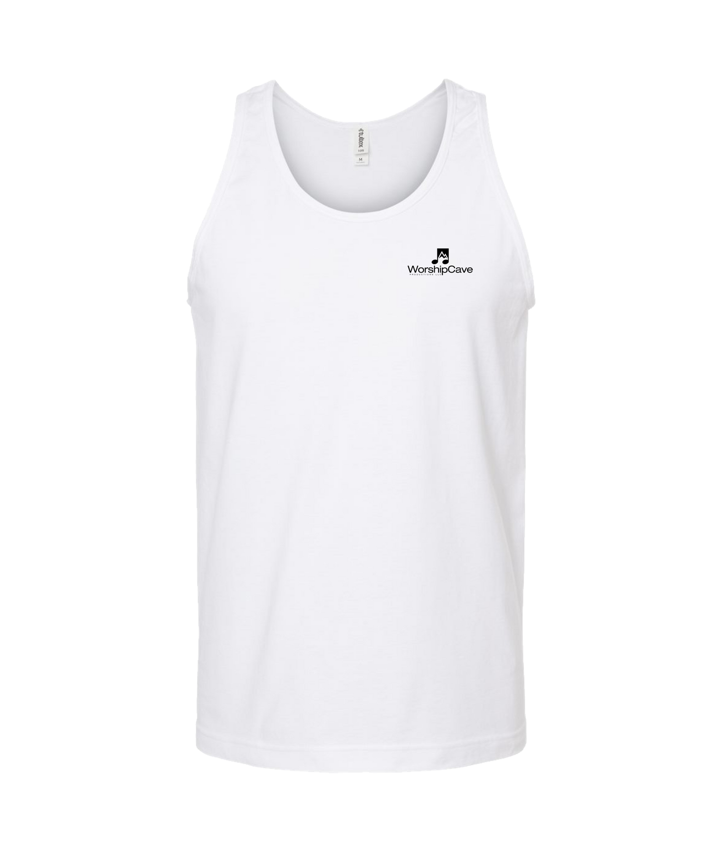 WorshipCave Productions LLC - Black Logo - White Tank Top