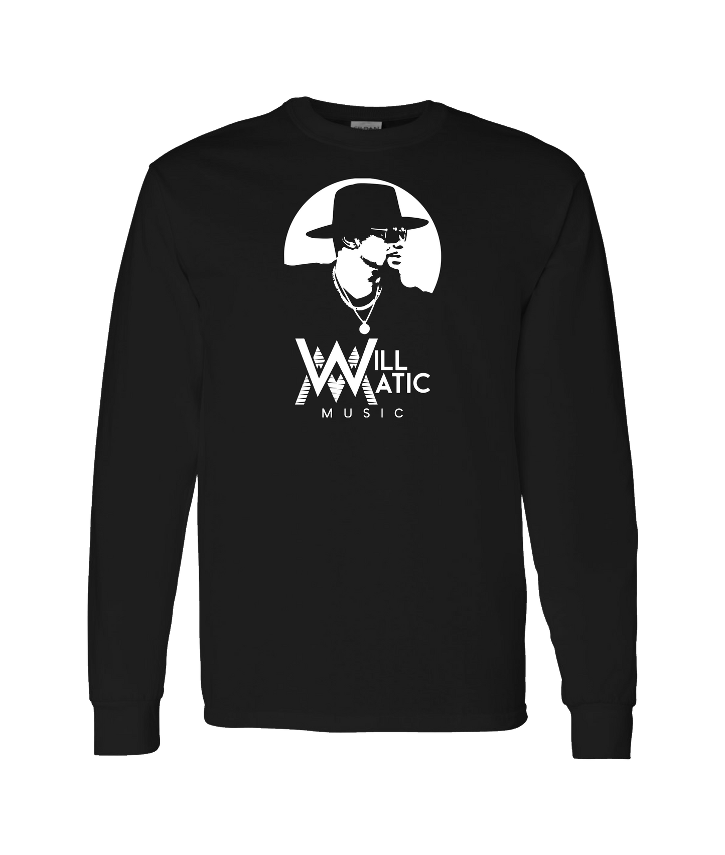 Will Matic - B&W Profile - Black Long Sleeve T