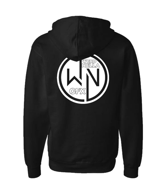 Werd Nella Graphics - WN GFX - Black Zip Up Hoodie