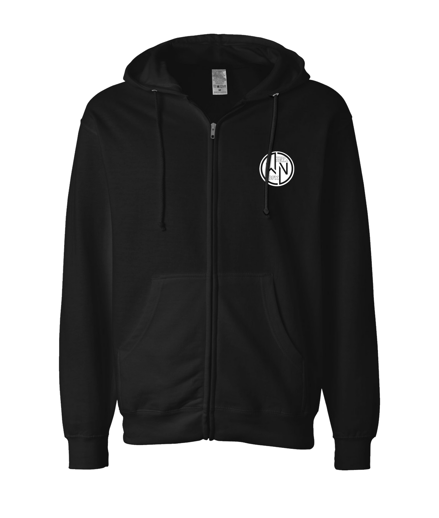 Werd Nella Graphics - WN GFX - Black Zip Up Hoodie