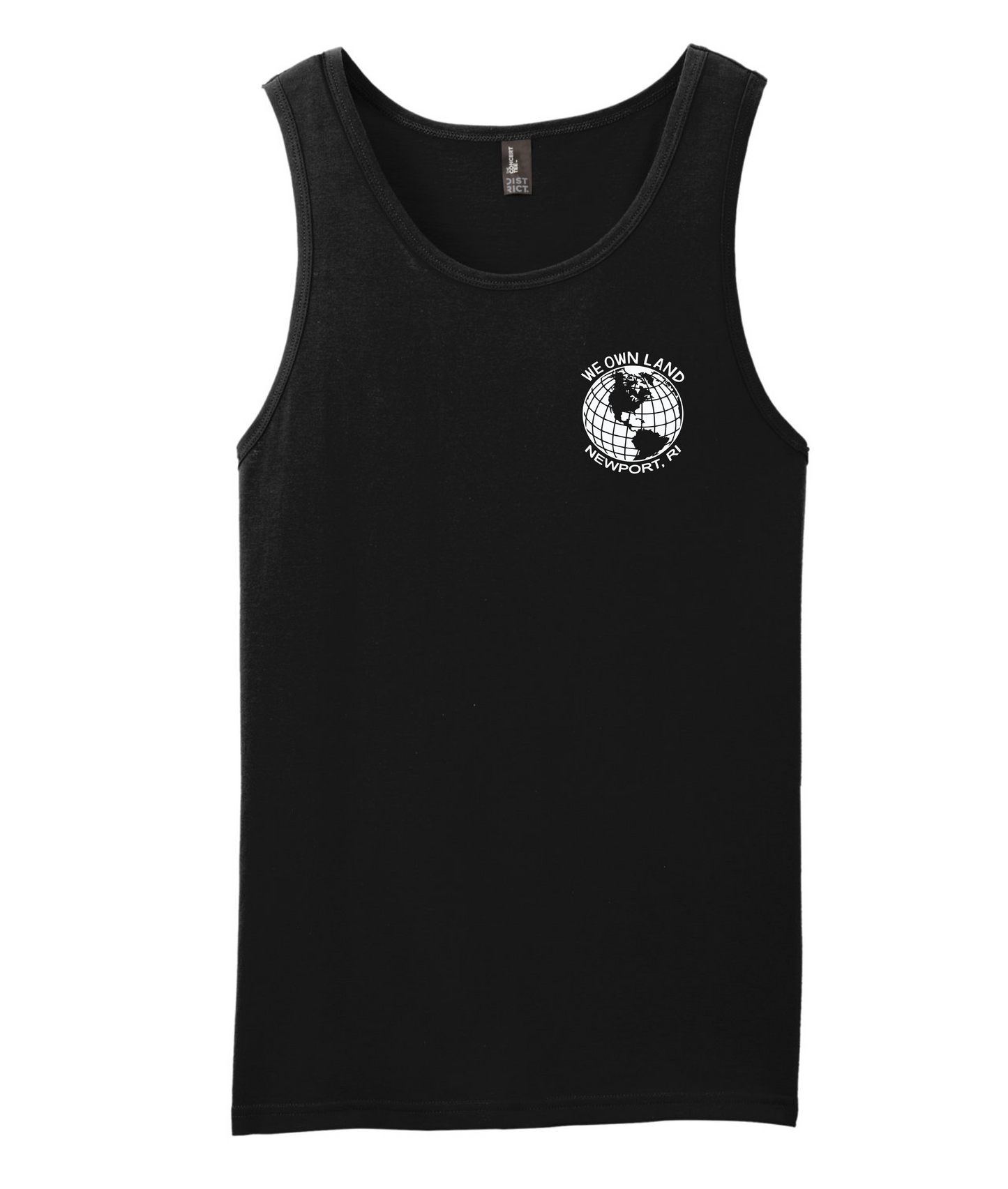 We Own Land- Globe - Black Tank Top