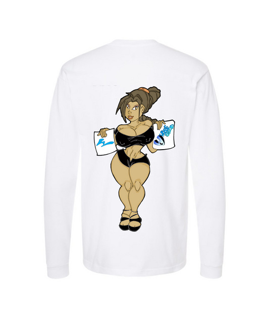 V-WSOMTOP - WWade Studio Sexy Babes - White Long Sleeve T