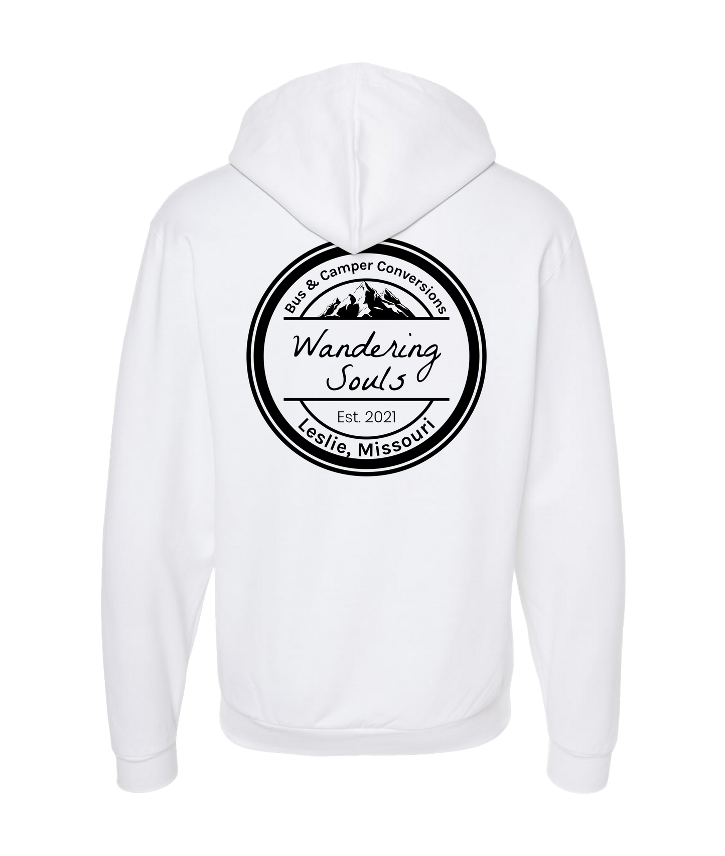 Wandering Souls - Logo - White Zip Up Hoodie