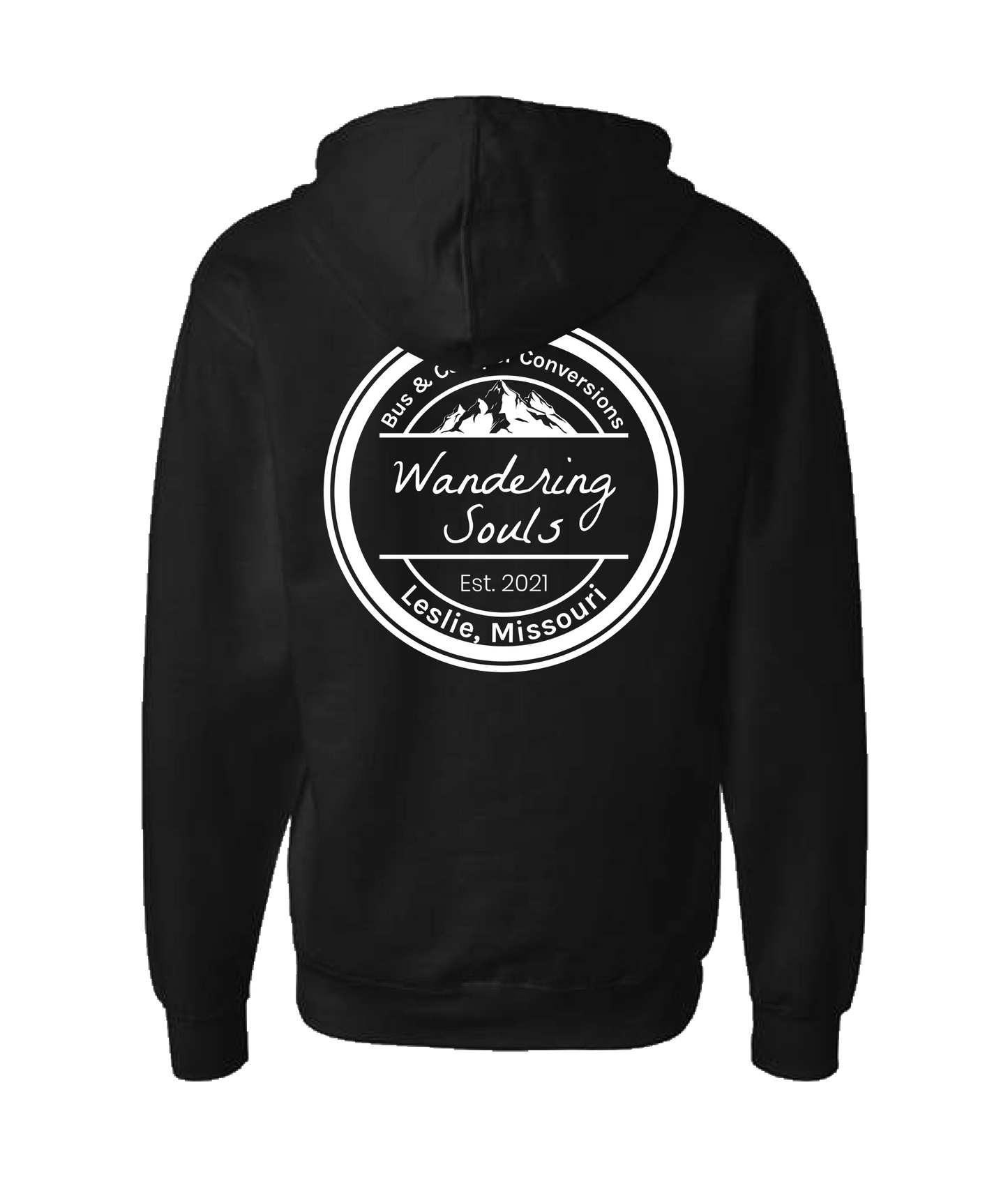 Wandering Souls - Logo - Black Zip Up Hoodie