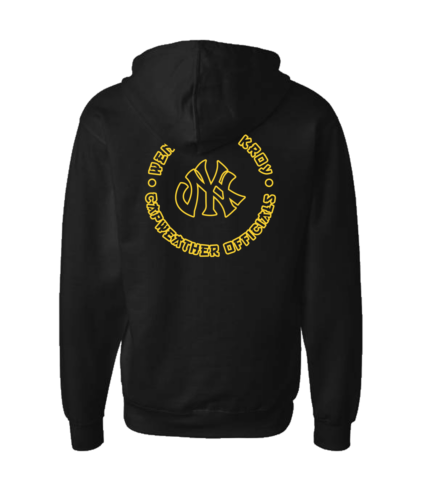 Weng Tone Kroy - DESIGN 1 - Black Zip Up Hoodie