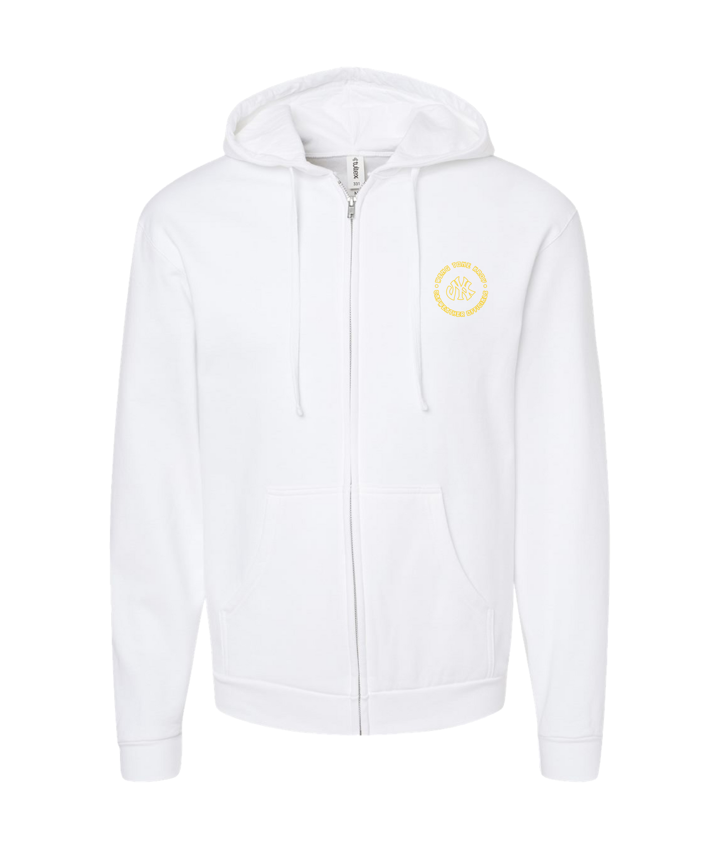 Weng Tone Kroy - DESIGN 1 - White Zip Up Hoodie