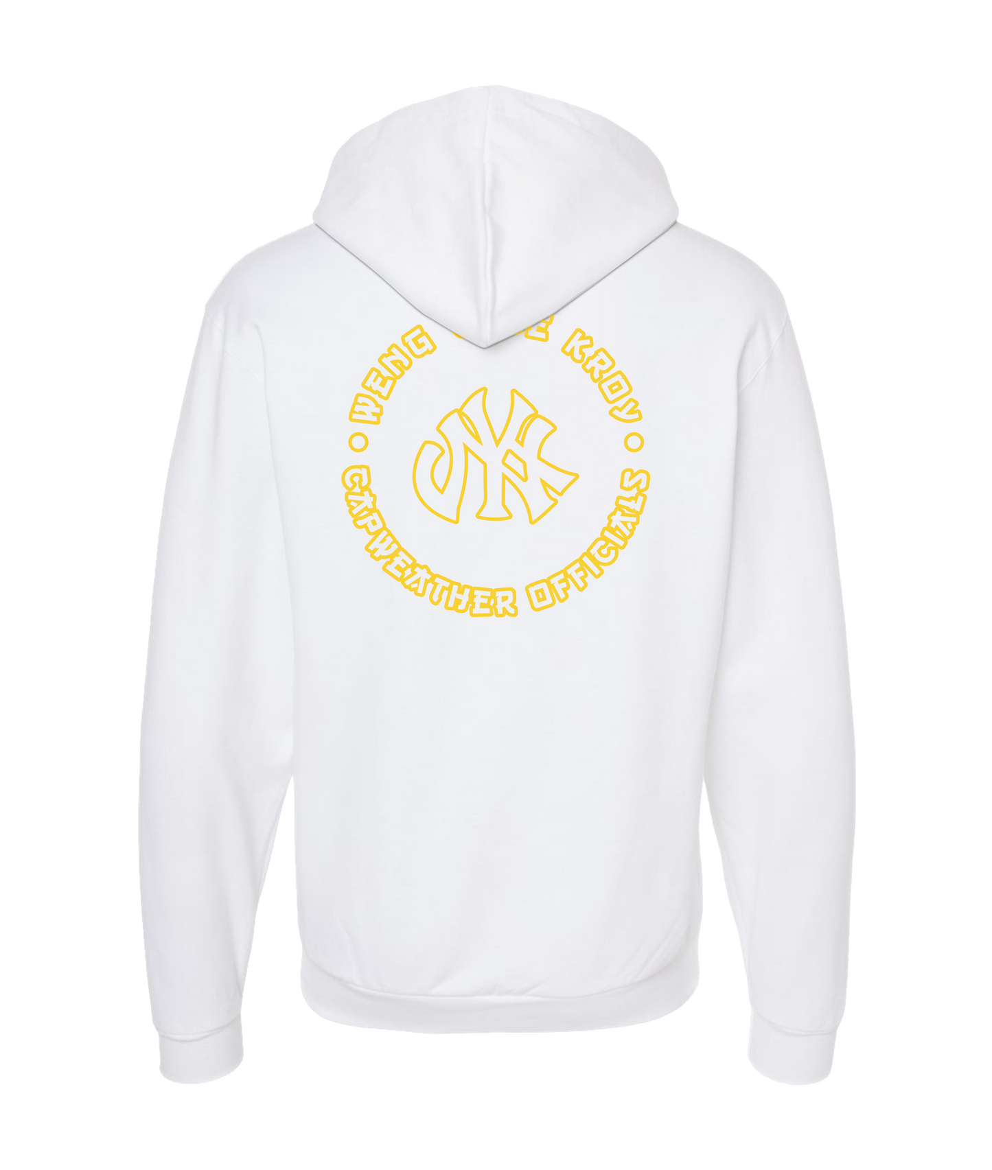 Weng Tone Kroy - DESIGN 1 - White Zip Up Hoodie