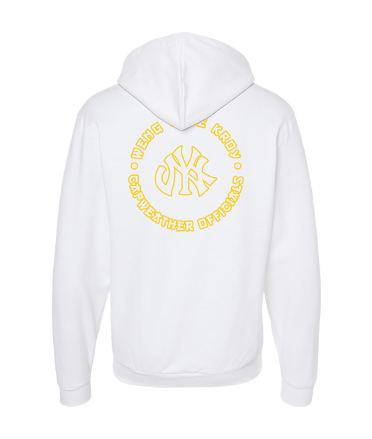 Weng Tone Kroy - DESIGN 1 - White Zip Up Hoodie