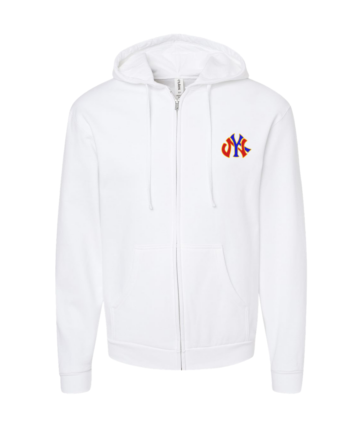 Weng Tone Kroy - DESIGN 2 - White Zip Up Hoodie